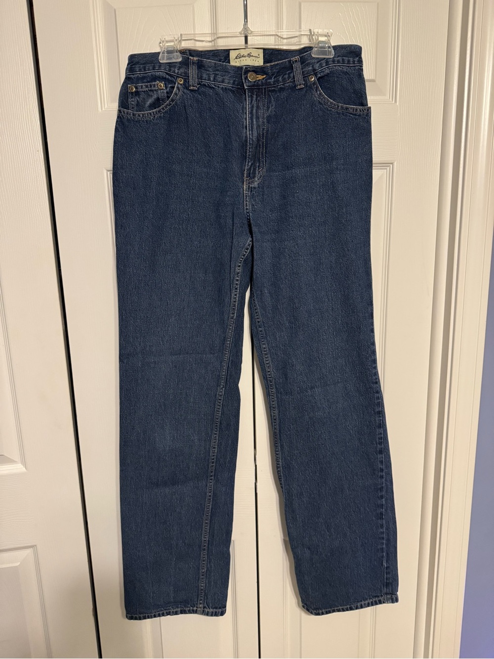 Eddie Bauer Classic High-Rise Straight Leg Dark Wash Jeans
